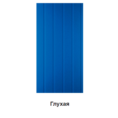 Панель глухая светлый дуб, цвет синий, толщина 60 мм