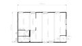 Планировка столовой-кафе на 10 посадочных мест, площадь 59,25 кв.м. - 1 этаж