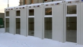Временный офис из блок-контейнеров Containex для Евроасфальт - с панелями Витраж