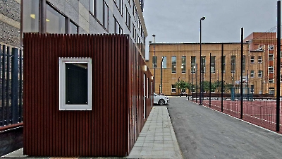 Блок-контейнер Москва на заказ в индивидуальном исполнении - вид с торца