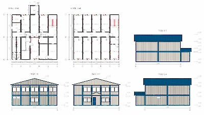 Модульное здание из блок-контейнеров - планировка и фасадные решения