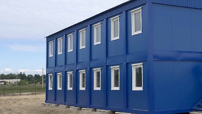 Модульное здание из 36 блок-контейнеров в 2-ух этажном исполнении в Московской области