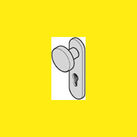 Ручка-кнопка с короткой планкой для устройства экстренного открывания