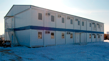 Модульное здание - Штаб строительства в два этажа из 40 блок-контейнеров собственного производства
